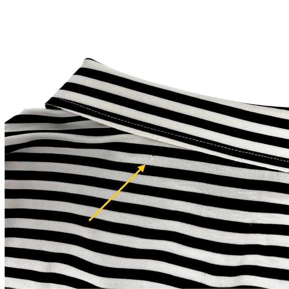 Norma Kamali Size S / 36 Shirt Dress Spliced Oversized Striped Ruffle Boho - Picture 11 of 13